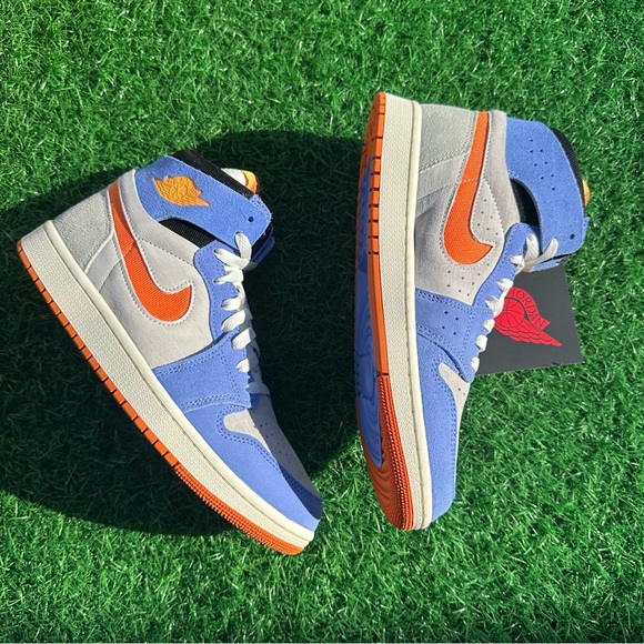 Jordan 1 High Zoom Air Comfort 2 Royal Pulse / Alpha Orange - Picture 9 of 12